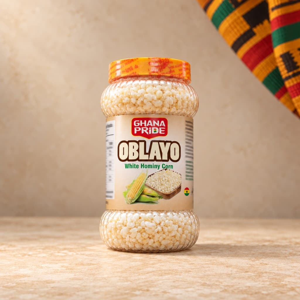 Ghana Pride Oblayo White Hominy Corn — alternate packshot